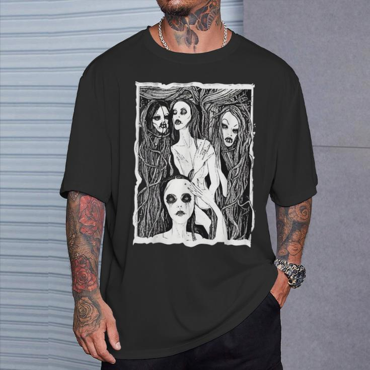 Goth Aesthetic Grunge Occult Emo Satanic Dark Fantasy T-Shirt Gifts for Him