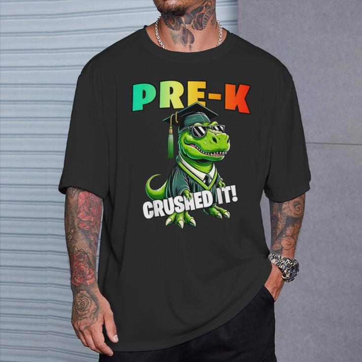 Graduation Pre-K DinosaurRex Crushed It Boys Grad T-Shirt Gifts for Him