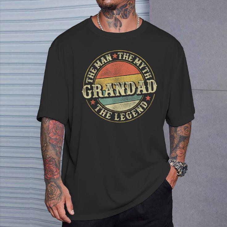 Grandad The Man The Myth The Legend Father's Day Grandfather T-Shirt Gifts for Him