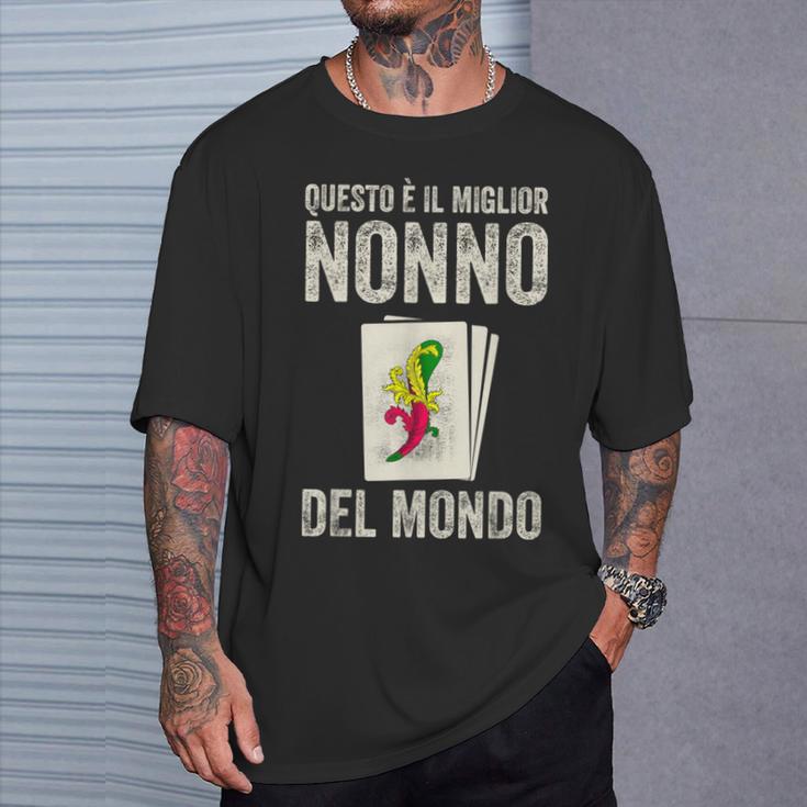 Grandpa Bester Nonno Der Welt Italian T-Shirt Geschenke für Ihn