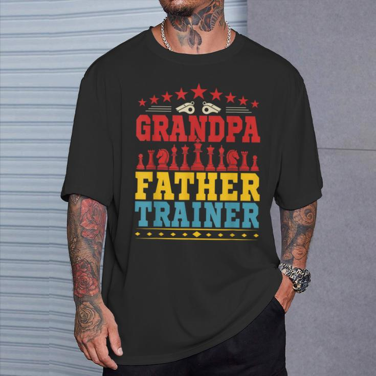 Grandpa Father Trainer Costume Chess Sport Trainer Lover T-Shirt Gifts for Him