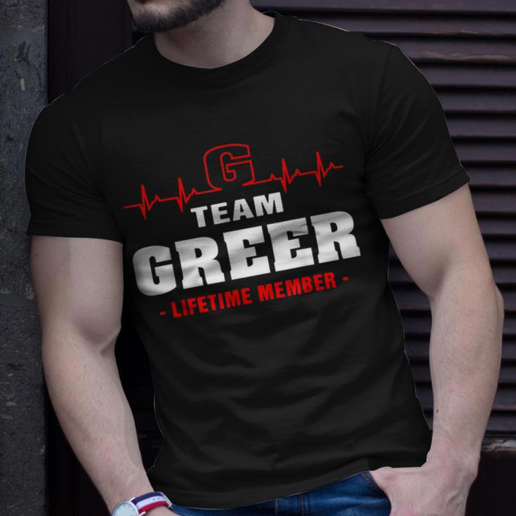 Greer Surname Family Last Name Team Greer Lifetime Member T-Shirt Gifts for Him