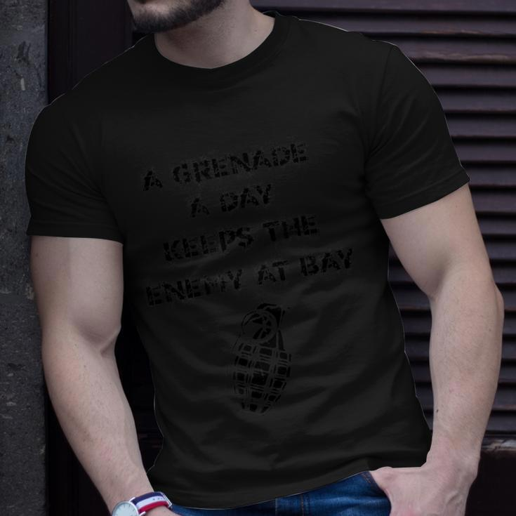 A Grenade A Day Keeps The Enemy At Bay Henry War T-Shirt Gifts for Him