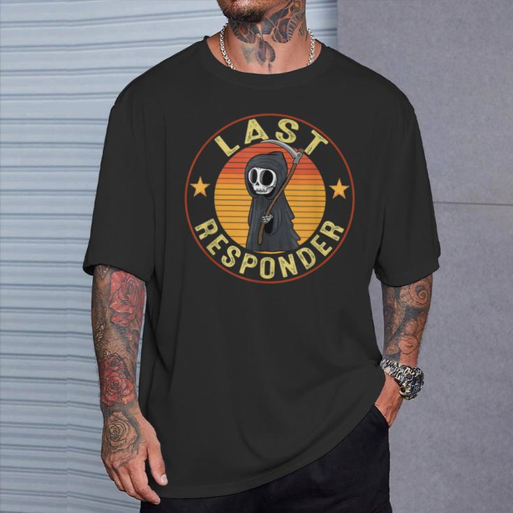 Grim Reaper Dark Meme Mortician Last Responder Vintage T-Shirt Gifts for Him