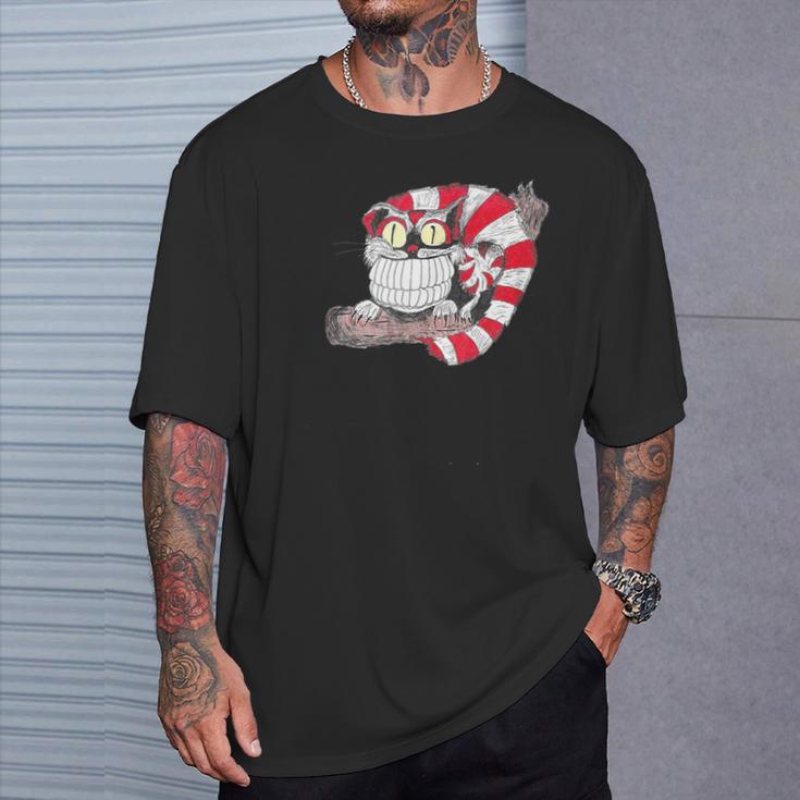 Grinning Cheshire Cat Fantasy T-Shirt Gifts for Him