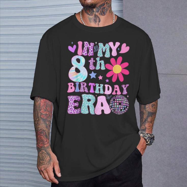 Groovy In My 8Th Birthday Era 8 Years Old T-Shirt Gifts for Him