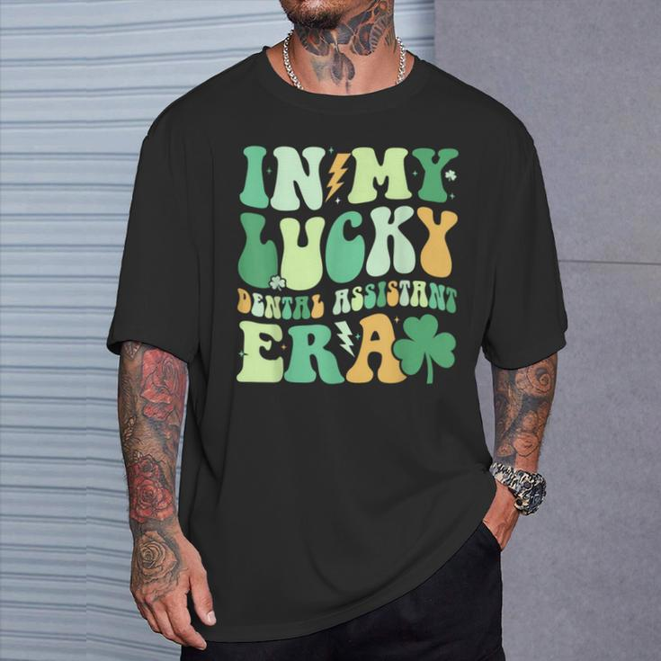 Groovy In My Lucky Dental Assistant Era St Patrick's Day T-Shirt Gifts for Him