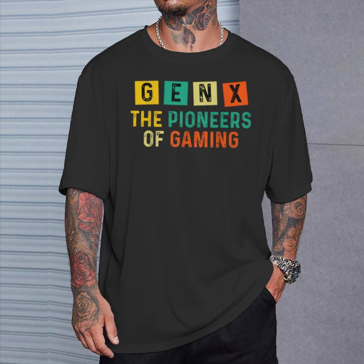 Growing Up Gen X Retro Gaming Generation X Vintage Gamer T-Shirt Gifts for Him
