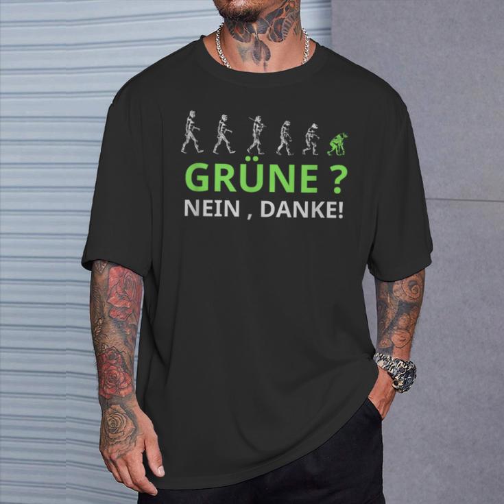 Grüne Nein Dank Saying T-Shirt Geschenke für Ihn