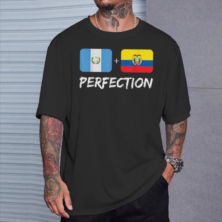 Guatemalan Plus Ecuadorian Perfection Mix Flag Heritage T-Shirt Gifts for Him