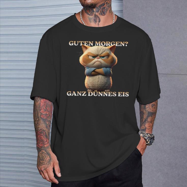 Guten Morgen Ganz Thin Ice Guten Morgen Ganz Thin Ice Black T-Shirt Geschenke für Ihn