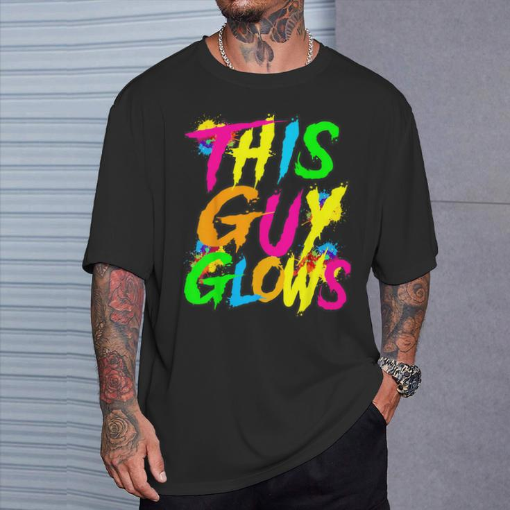 This Guy Glows Cute Boys Man Party Team T-Shirt Gifts for Him