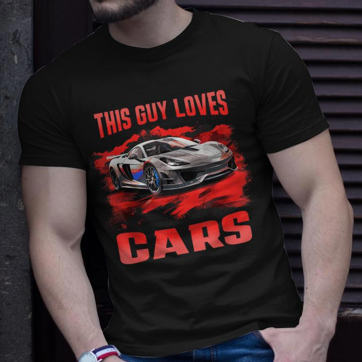 This Guy Loves Cars Supercar Sports Car Exotic Concept Boys T-Shirt Gifts for Him