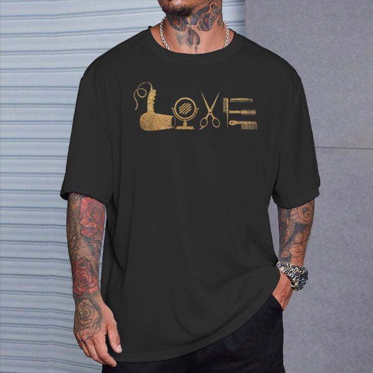 Hair Stylist Barber Love Hairdresser T-Shirt Geschenke für Ihn