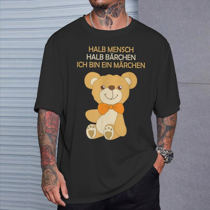 Halb Mensch Halb Bärchen Ich Bin Ein Märchenchen Half People T-Shirt Geschenke für Ihn