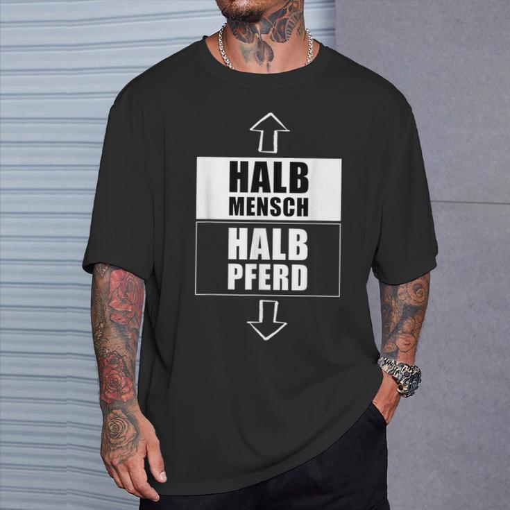 Halb Mensch Halb Pferd Pferdemensch Humor Zentaur T-Shirt Geschenke für Ihn