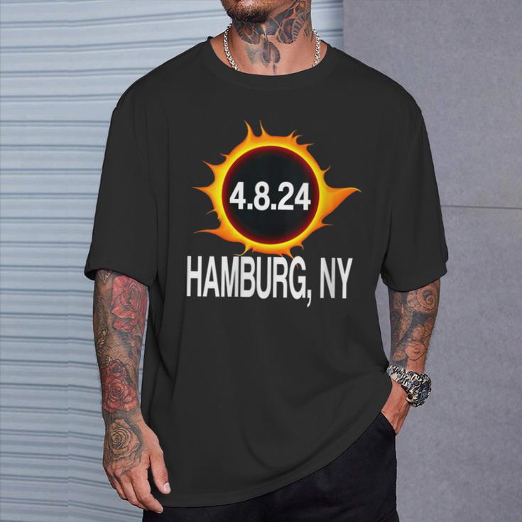 Hamburg Ny Solar Eclipse Path Totality 4-08-24 Total 2024 T-Shirt Gifts for Him