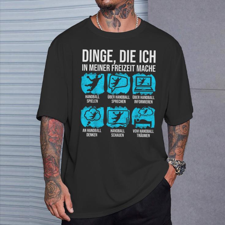 Handball Dinge Die Ich In Meiner Freizeit Mache T-Shirt Geschenke für Ihn