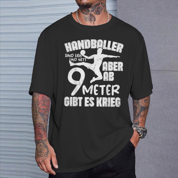 Handballer Sind Lieb Handball Saying Handball Fan T-Shirt Geschenke für Ihn