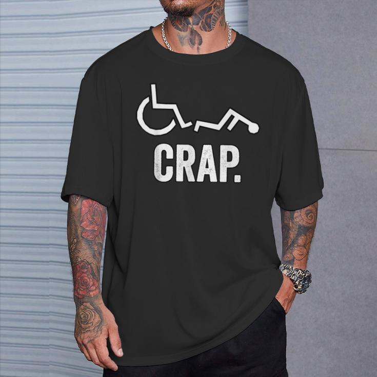 Handicap Wheelchair Fall T-Shirt Gifts for Him