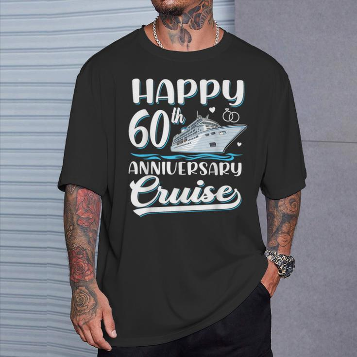Happy 60Th Anniversary Cruise Wedding 60 Years Old Couples T-Shirt Gifts for Him