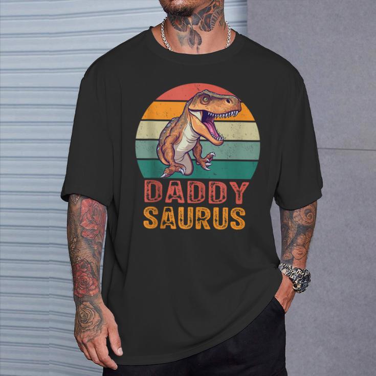 Happy Daddy Saurus T-Rex Dinosaurieratertag Dinosaurier Papa T-Shirt Geschenke für Ihn