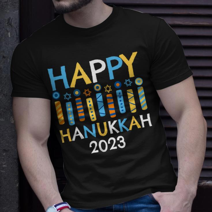 Happy Hanukkah 2023 Love And Light Jewish Menorah Family T-Shirt Gifts for Him