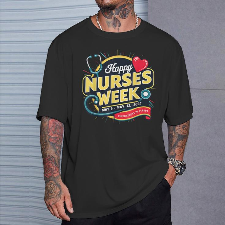 Happy Nurses Week And Day 2024 Superheroes In Scrubs B T-Shirt Gifts for Him