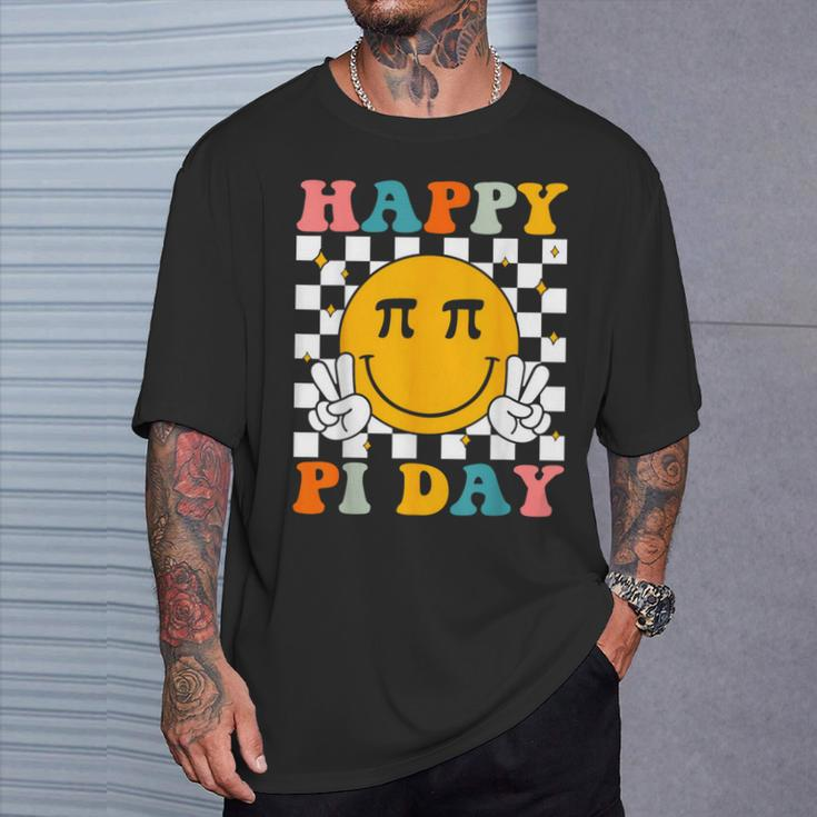 Happy Pi Day Retro Smile Face Math Symbol Pi 314 T-Shirt Gifts for Him