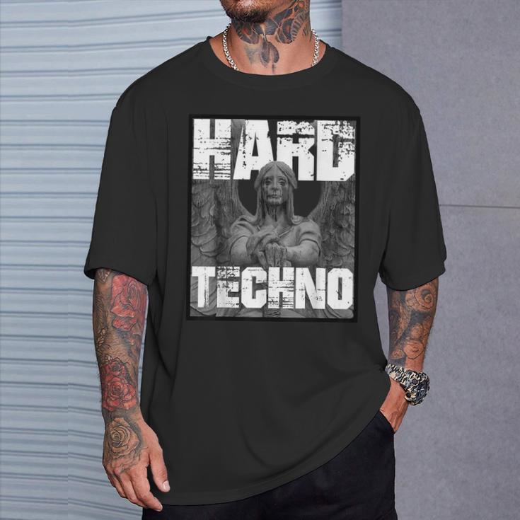 Hard Techno Rave Angel Statue S T-Shirt Geschenke für Ihn