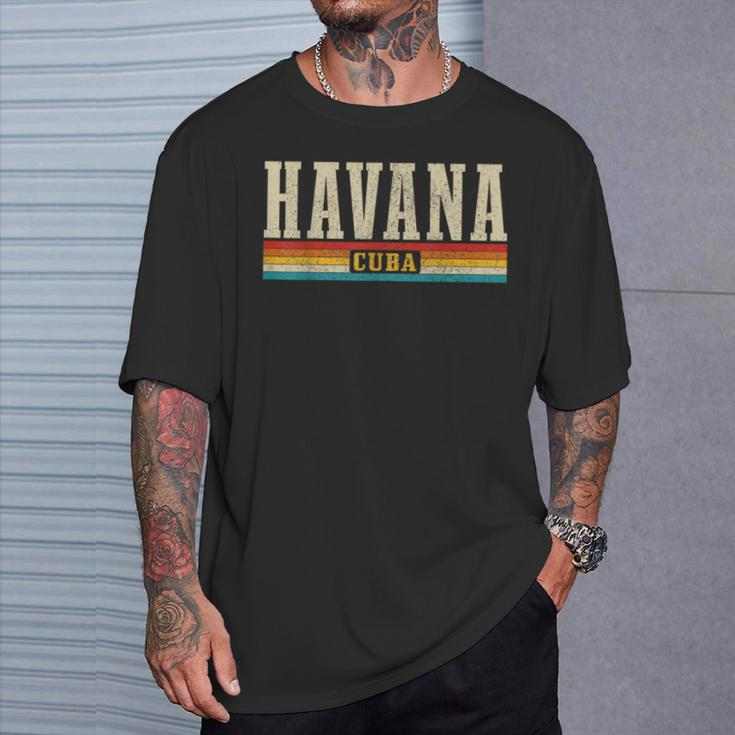 Havana Vintage Cuba Havana Cuba Caribbean Souvenir T-Shirt Geschenke für Ihn