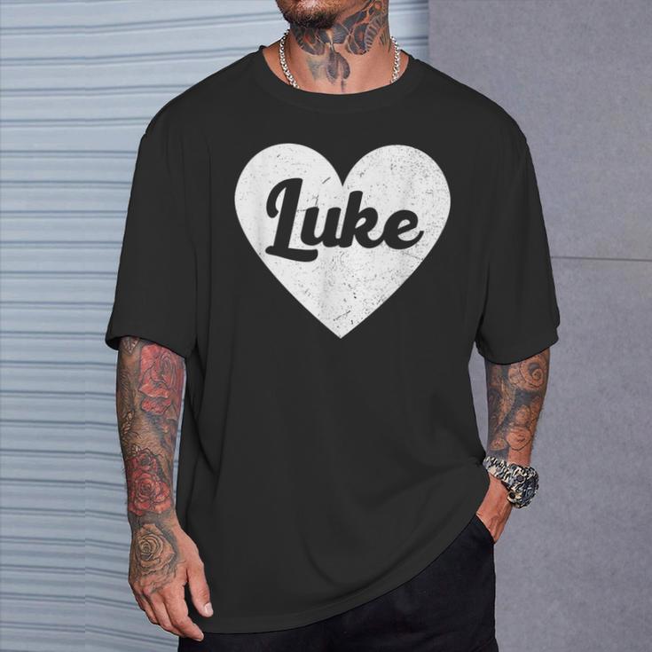 I Heart Luke First Names And Hearts I Love Luke T-Shirt Gifts for Him