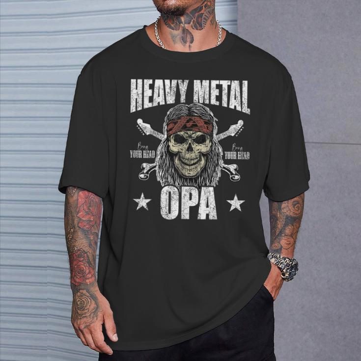 Heavy Metal Grandpa Grossvater Bester Metal Grandpa T-Shirt Geschenke für Ihn
