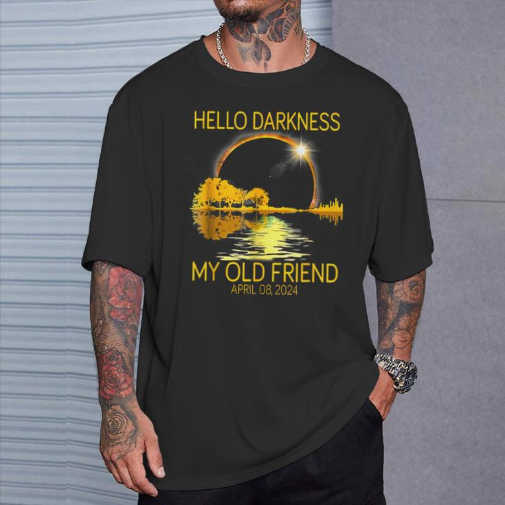 Hello Darkness My Old Friend 2024 Solar Eclipse 4824 T-Shirt Gifts for Him