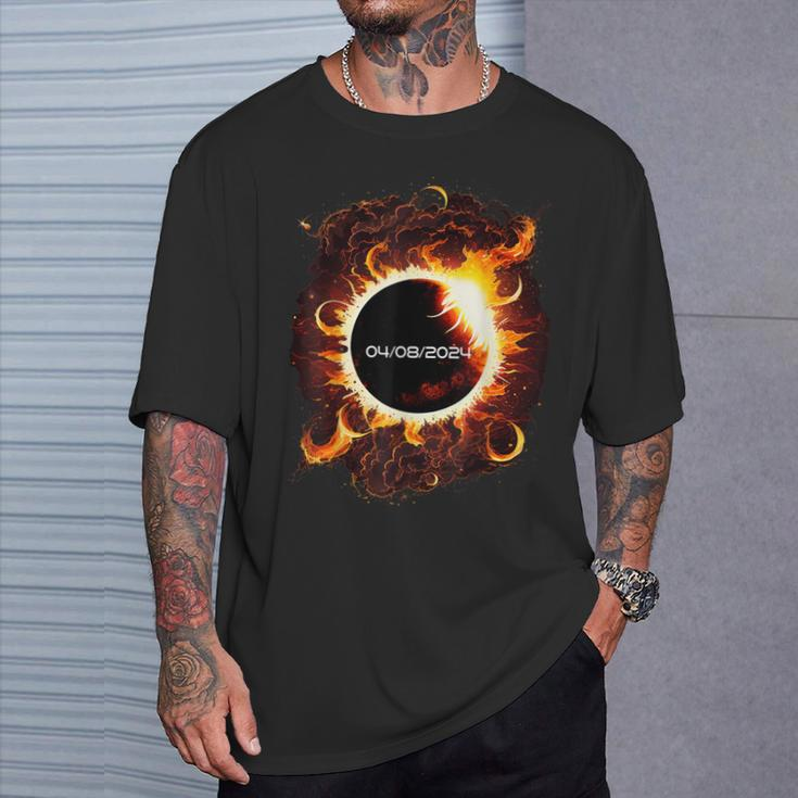Hello Darkness My Old Friend Pink Solar Eclipse April T-Shirt Gifts for Him