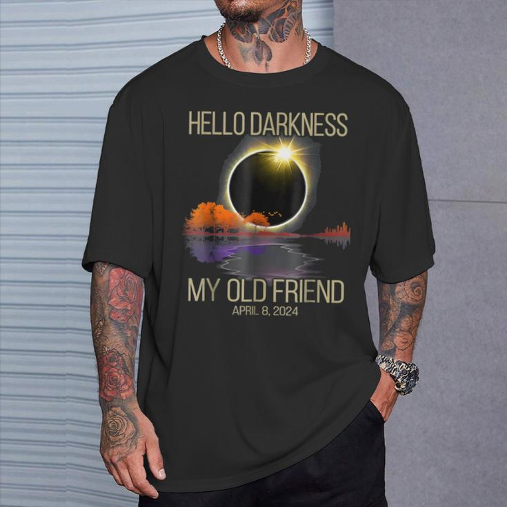 Hello Darkness My Old Friend Solar Eclipse On 08042024 T-Shirt Gifts for Him