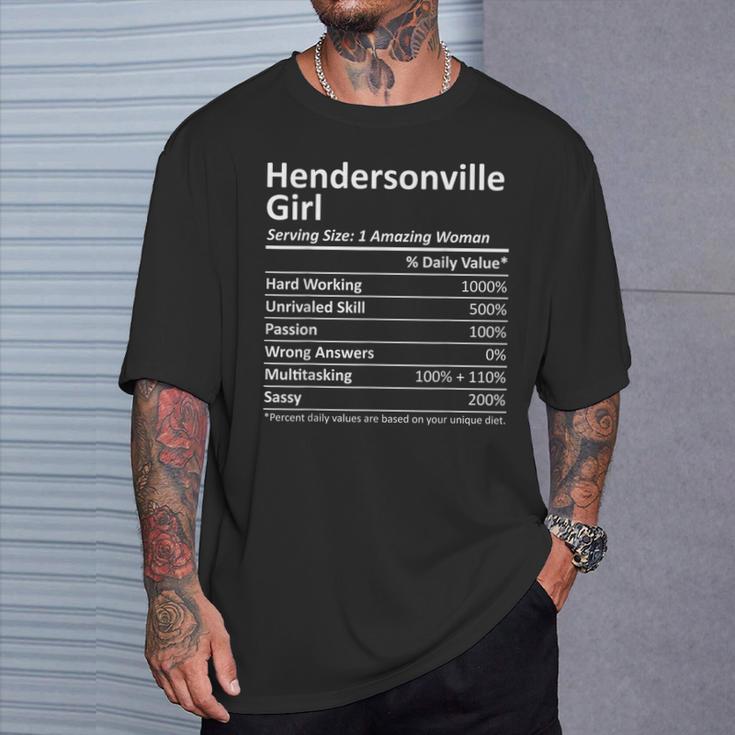 Hendersonville Girl Nc North Carolina City Home T-Shirt Gifts for Him