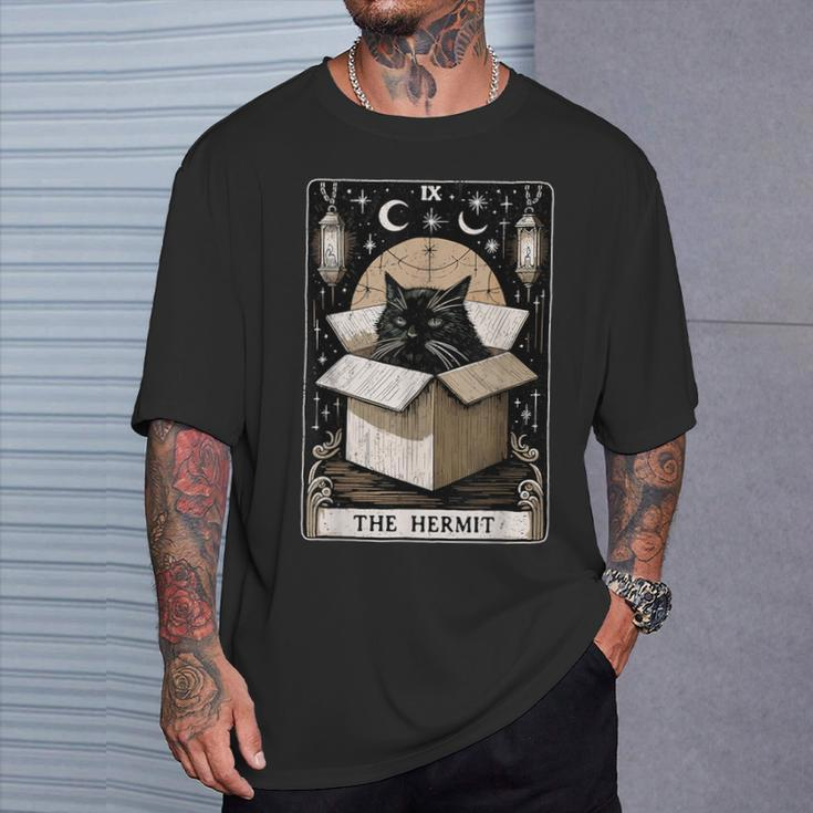 The Hermit Tarot Card Cat Lover Cat T-Shirt Gifts for Him