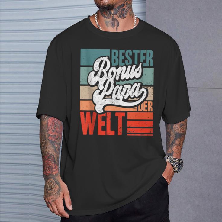 Herren Bester Bonus-Papa Der Weltintage Stiefvater Spruch Lustig T-Shirt Geschenke für Ihn