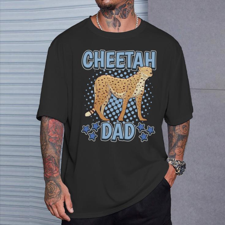 Herren Cheetah Dad Papaatertag Gepard T-Shirt Geschenke für Ihn