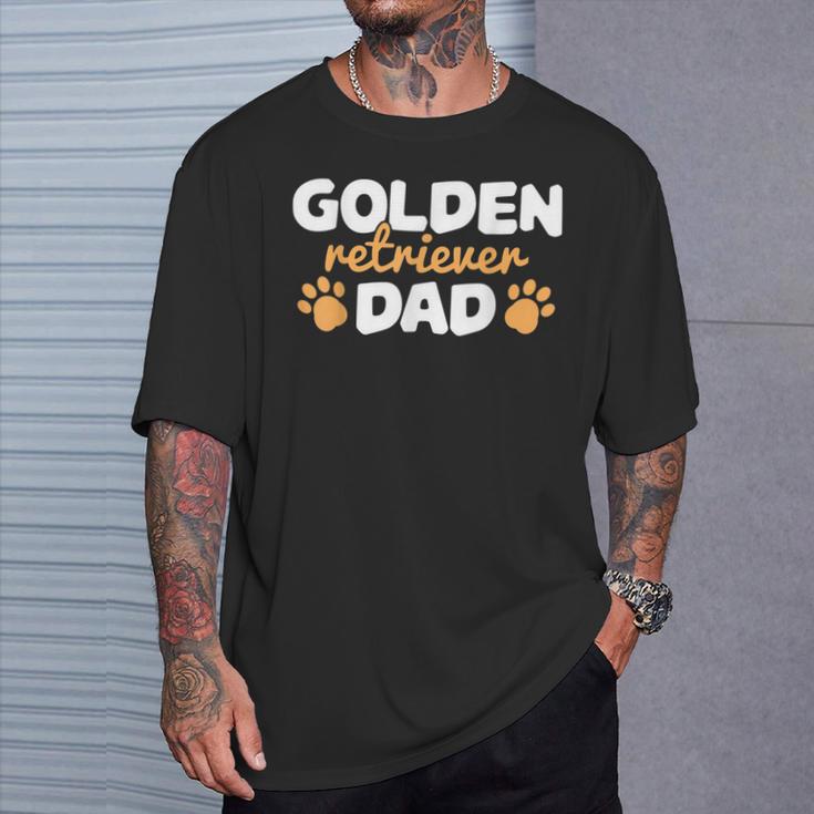 Herren Golden Retriever Dad Papa Süß T-Shirt Geschenke für Ihn