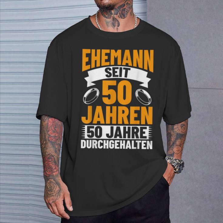 Herren Goldhochzeit Deko Hochzeitstag Jubiläum Ehemann Hochzeit T-Shirt Geschenke für Ihn