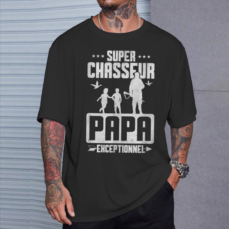 Herren Humor Geschenk Super Jäger Papa Außergewöhnlich Jagdater T-Shirt Geschenke für Ihn