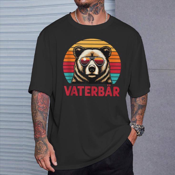 Herren Lustige Geschenkeidee Papa Dadatertagater Bäraterbär T-Shirt Geschenke für Ihn