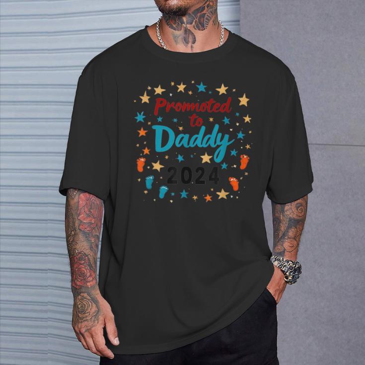 Herren Zum Papa Befördert 2024 Wir Feiern Neueäter T-Shirt Geschenke für Ihn