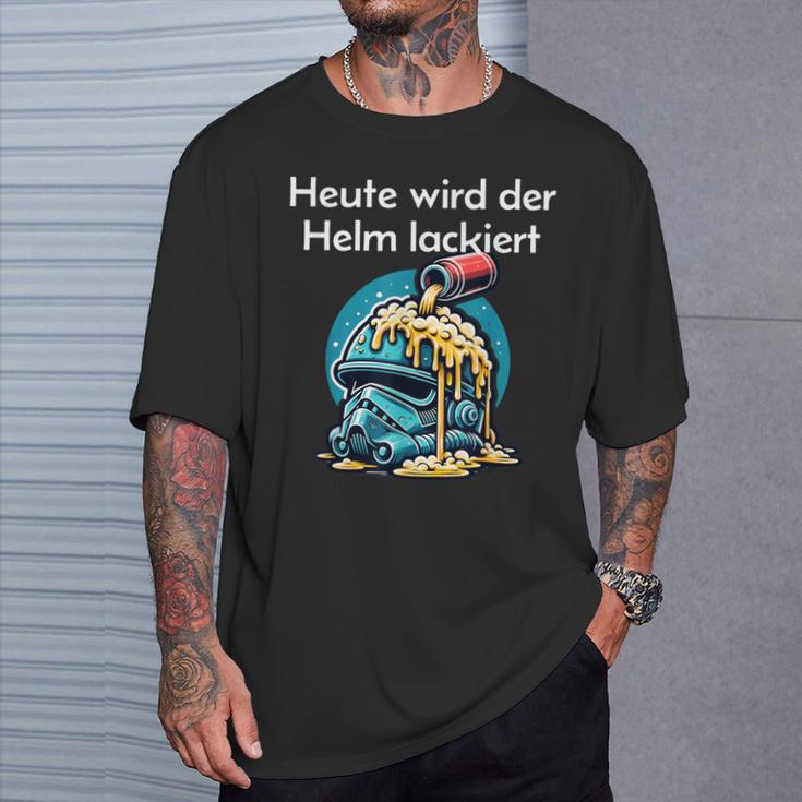 Heute Wird Der Helm Lackiert T-Shirt Geschenke für Ihn