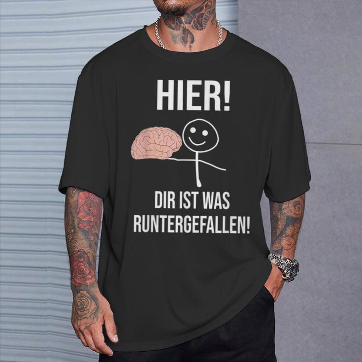 Hier Dir Ist Was Untergefen Black T-Shirt Geschenke für Ihn