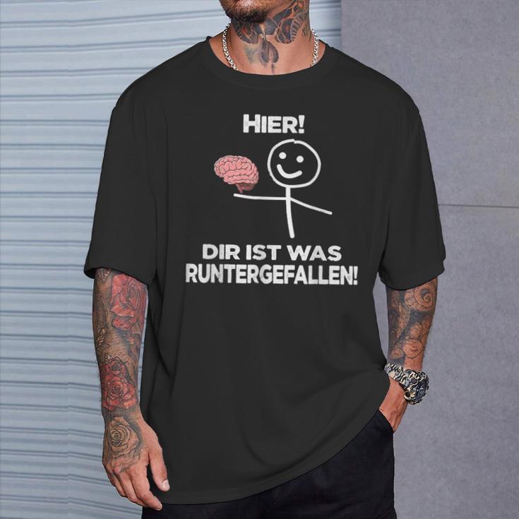 Hier Dir Ist Was Unterpfen T-Shirt Geschenke für Ihn