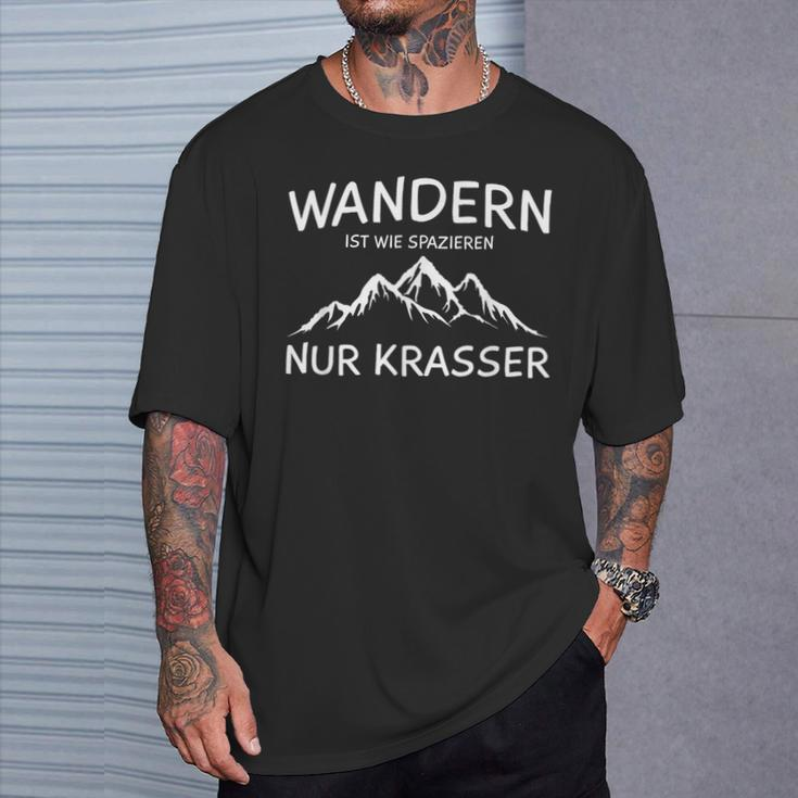 Hikern Ist Wie Bummnur Krasser Nordic Walking Pilgrims S T-Shirt Geschenke für Ihn