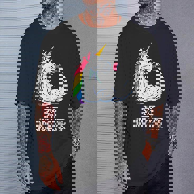 Hombre La Mejor Ropa De Un Tío De Unicornio Best Uncle Ever Camiseta unisex Regalos para él